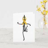 Carte Conscience du cancer chez l'enfant Sensibilisation (Fleur jaune)