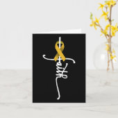 Carte Conscience du cancer chez l'enfant Sensibilisation (Fleur jaune)