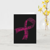 Carte Conscience du cancer du sein Ruban Bible Verse (Fleur jaune)