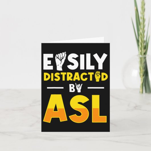 Carte Conscientisation Asl des sourds et langue des sign (Devant)