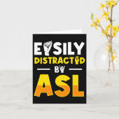 Carte Conscientisation Asl des sourds et langue des sign (Fleur jaune)