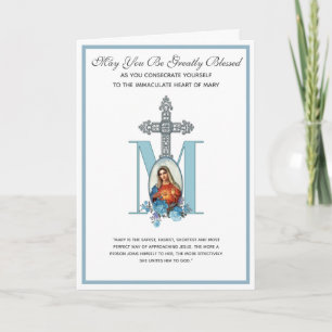 Carte Consécration catholique à Marie Immaculée Religieu