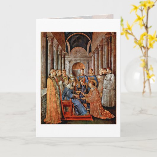 Carte Consecration Of St. Lawrence By Fra Angelico (Fleur jaune)