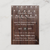 Carte Conseil 100 Budget Mariage en bois RUSTIQUE Invite MINI (Devant)