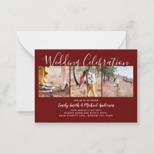 Carte Conseil 100 Qualité Budget PHOTO Wedding Invite PETIT