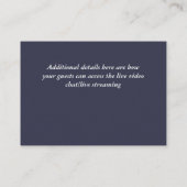 Carte Conseil 20 Mariage PHOTO de douche virtuelle Budget Conver (Dos)