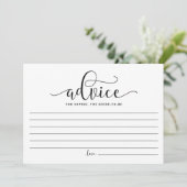 Carte Conseil Adivce de calligraphie noire pour l'épouse d'être (Debout devant)