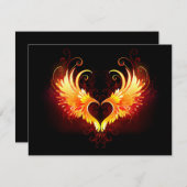Carte Conseil Angel Fire Heart with Wings (Devant / Derrière)