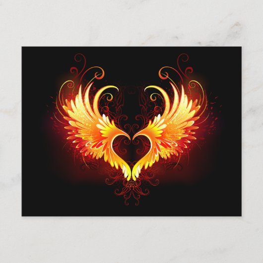 Carte Conseil Angel Fire Heart with Wings (Devant)
