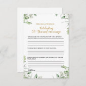 Carte Conseil Anniversaire moderne 50e mariage jeu de mariage Ca (Devant / Derrière)