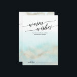Carte Conseil Aquarelle Aqua et Gold Recette et bien souhaits<br><div class="desc">Cette recette d'aquarelle d'aqua et d'or et la carte de conseil de voeux est parfaite pour un mariage de destination tropicale et peut être utilisé pour n'importe quel événement. Le design sobre et moderne présente une étonnante aquarelle turquoise, turquoise et bleu clair avec un éclat doré doux qui rappelle le...</div>