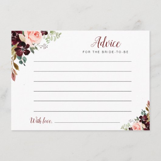 Carte Conseil aquarelle Bourgogne et conseils floraux (Devant)