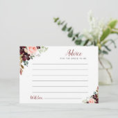 Carte Conseil aquarelle Bourgogne et conseils floraux (Debout devant)