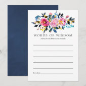 Carte Conseil Aquarelle couleur tendance Conseils floraux nuptia (Devant / Derrière)