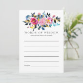 Carte Conseil Aquarelle couleur tendance Conseils floraux nuptia (Debout devant)