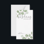 Carte Conseil Aquarelle Eucalyptus Mariage Conseils et souhaits<br><div class="desc">Célébrez votre journée spéciale avec cette carte de conseil magnifiquement mariage,  avec le titre "mots de sagesse" dans l'écriture moderne et décoré avec de l'aquarelle douce eucalyptus sur un arrière - plan blanc. Parfait pour mariage,  baby shower,  fête d'anniversaire,  douche nuptiale,  fête de bachelorette et toutes les occasions spéciales.</div>