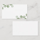 Carte Conseil Aquarelle Eucalyptus Mariage Conseils et souhaits (Devant / Derrière)