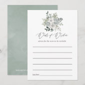 Carte Conseil Aquarelle Fête des mariées d'arête (Devant / Derrière)