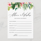 Carte Conseil Aquarelle Fleurs tropicales Parti de retraite (Devant)