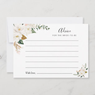 Carte Conseil aquarelle magnolia & conseils floraux roses