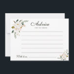 Carte Conseil aquarelle magnolia floral<br><div class="desc">Un design floral simple avec de belles fleurs d'aquarelle magnolia. N'hésitez pas à modifier les couleurs et les détails du texte.</div>