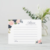 Carte Conseil aquarelle marine et floral roux (Debout devant)