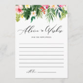 Carte Conseil Aquarelle Tropical Plantes Mariage Garland (Devant)