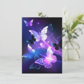 Carte Conseil Arrière - plan avec papillons de nuit (Debout devant)