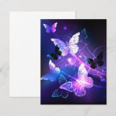 Carte Conseil Arrière - plan avec papillons de nuit (Devant / Derrière)