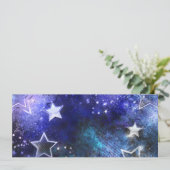 Carte Conseil Arrière - plan spatial avec étoiles (Debout devant)