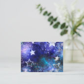 Carte Conseil Arrière - plan spatial avec étoiles (Debout devant)