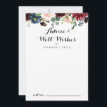 Carte Conseil Automne Rustique Calligraphie Mariage bien souhait<br><div class="desc">Cette carte de conseil de mariage de calligraphie rustique d'automne est parfaite pour un mariage moderne. Le design est composé de fleurs bordeaux, rouges, navales, bleues et rousses rayonnantes et gracieuses peintes à la main, inspirant la beauté naturelle. Ces cartes sont parfaites pour un mariage, une douche nuptiale, un baby...</div>