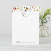 Carte Conseil Automne Sunshine Élégant Mariage Fleur sauvage (Debout devant)