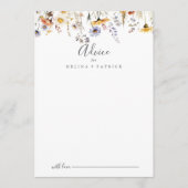 Carte Conseil Automne Sunshine Élégant Mariage Fleur sauvage (Devant)