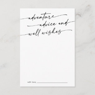 Carte Conseil Aventure de mariage bohème chic noir et blanc