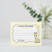 Carte Conseil Baby Giraffe Jaune Grey Conseils pour maman papa (Debout devant)