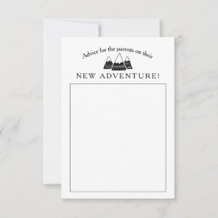 Carte Conseil Baby shower à thème aventure