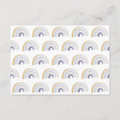 Carte Conseil Baby shower arc-en-ciel bleu pâle (Dos)