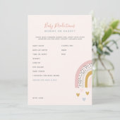 Carte Conseil Baby shower arc-en-ciel Boho Prédictions et consei (Debout devant)