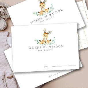 Carte conseil baby shower bébé Kangaroo