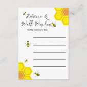 Carte Conseil Baby shower d'abeilles (Devant)