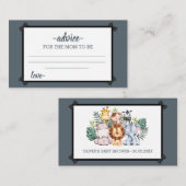 Carte Conseil Baby shower d'aventure Jungle coloré (Devant / Derrière)