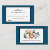 Carte Conseil Baby shower d'aventure Jungle coloré (Devant / Derrière)