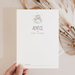 Carte Conseil Baby shower de la petite fille éléphante qui dort<br><div class="desc">Cette carte de conseil baby shower pour petite fille d'éléphant endormie est parfaite pour un baby shower simple et peut être utilisé pour n'importe quel événement. Le design moderne comprend un animal moderne et mignon du zoo safari aquarelle dormant sur un nuage doux aux étoiles jaunes scintillantes. Ces cartes de...</div>