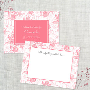 Carte Conseil Baby shower des coquilles de mer rose Conseils, pr