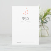 Carte conseil Baby shower fille de coeur aquarelle (Debout devant)