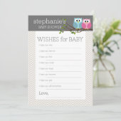 Carte Conseil Baby shower Game Wings (Debout devant)