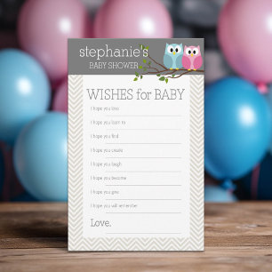 Carte Conseil Baby shower Game Wings