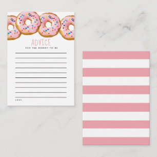 Carte Conseil Baby shower moderne Filles de Donut Saupoudrer