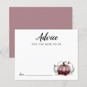 Carte conseil Baby shower Pink Little Citrouille (Devant / Derrière)